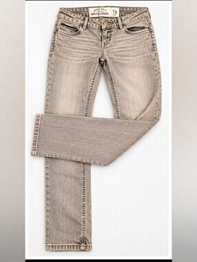 VTG Mid-Rise Aeropostale Bayla Original Jeans Grey Wash Y2K Women's 1/2R